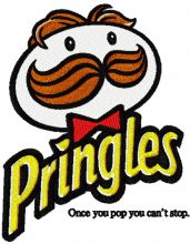 Pringles logo embroidery design