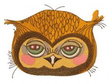 Shy owl 3 embroidery design