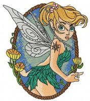 Scared Tinkerbell 2 embroidery design