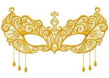 Mask embroidery design