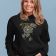 hoodie with dandelion dreamcatcher featuring smiling young woman