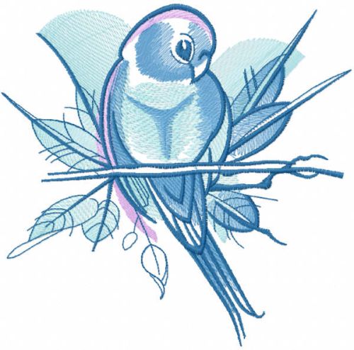 Alone swallow embroidery design