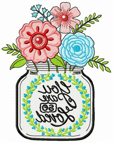 You are so loved machine embroidery design
