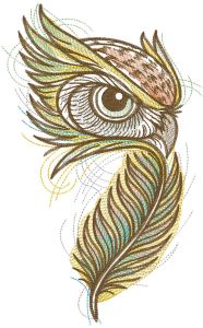 Owl vibe embroidery design