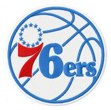 Philadelphia 76ers logo 2 embroidery design