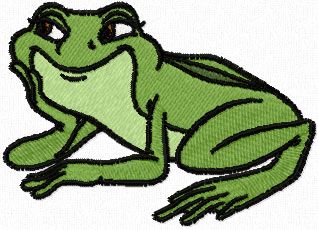 Happy Frog machine embroidery design
