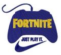 Fortnite Just play it embroidery design