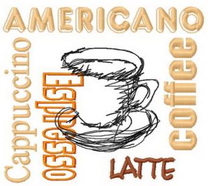 Different coffee 2 embroidery design