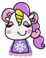 Unicorn fashion star embroidery design