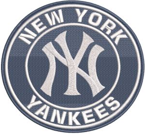New York Yankees round classic logo embroidery design