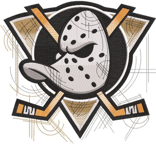 Anaheim Ducks Jersey Modern art Logo embroidery design