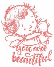 Baby cupid 9 embroidery design