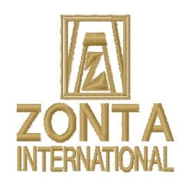 Zonta International logo machine embroidery design