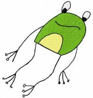 Funny frog free embroidery design 19