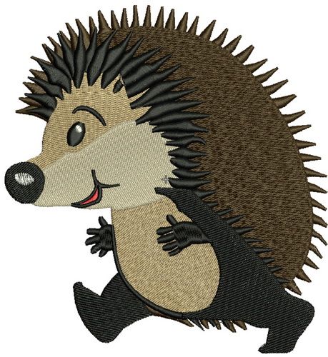 Hedgehog's stroll 3 machine embroidery design