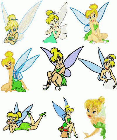 Tinkerbell Embroidery Pack machine embroidery design