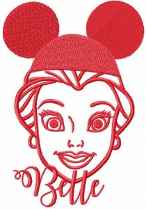 Mickey Mouse hat for belle embroidery design