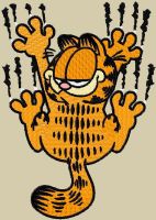 Garfield play free machine embroidery design