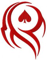 Spades embroidery design