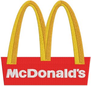 McDonald's logo embroidery design