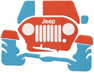 Jeep trip embroidery design