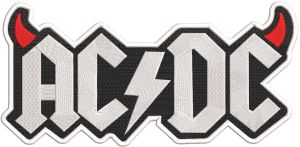 ACDC with horns logo embroidery design