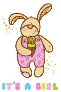 Yummy ice cream embroidery design