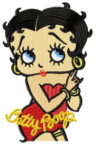 Betty Boop coquette 2 machine embroidery design