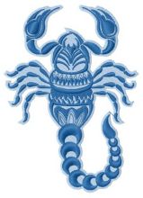 Scorpion embroidery design