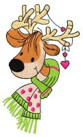 Deer's date 4 embroidery design