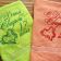 Two romantic towels with heart leaves embroidery design