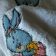 Cute bunny the ballerina embroidery design