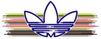 Colorful Adidas logo embroidery design