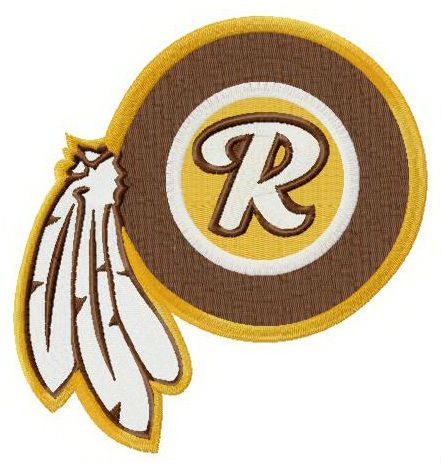 Washington Redskins logo machine embroidery design