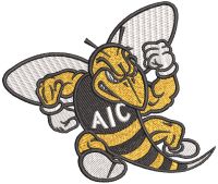 AIC Yellow Jackets logo embroidery design
