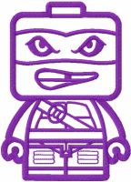 Don chibi one colored embroidery design