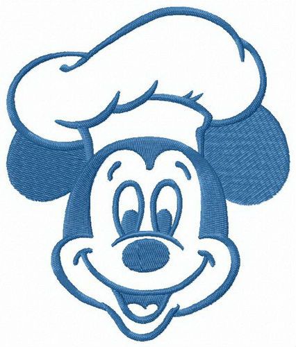 Cook Mickey machine embroidery design