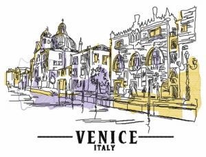 Venice Italy embroidery design