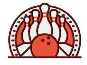 Bowling 2 embroidery design