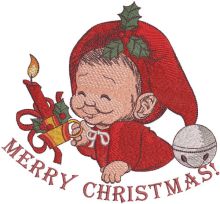 Merry Christmas Angel embroidery design