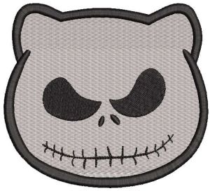 Kitty Jack Skeleton embroidery design