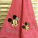 Minnie Mouse on pink towel embroidered