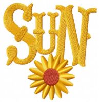 Sun time free embroidery design