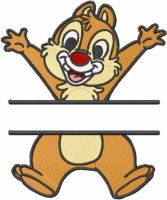 Happy Dale monogram embroidery design