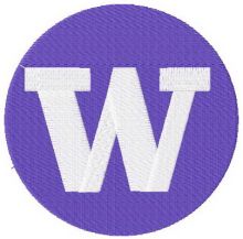 UW University of Washington logo embroidery design