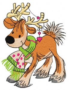 Deer's date 3 embroidery design