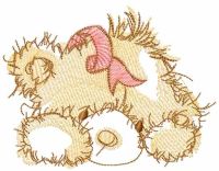 Teddy is waiting for Christmas free machine embroidery design
