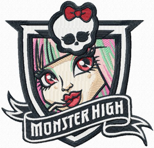 Rochelle Goyle machine embroidery design from Monster High collection