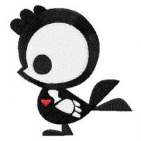 Skelanimals Roy the Rooster embroidery design