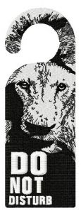 Don't disturb sign embroidery design